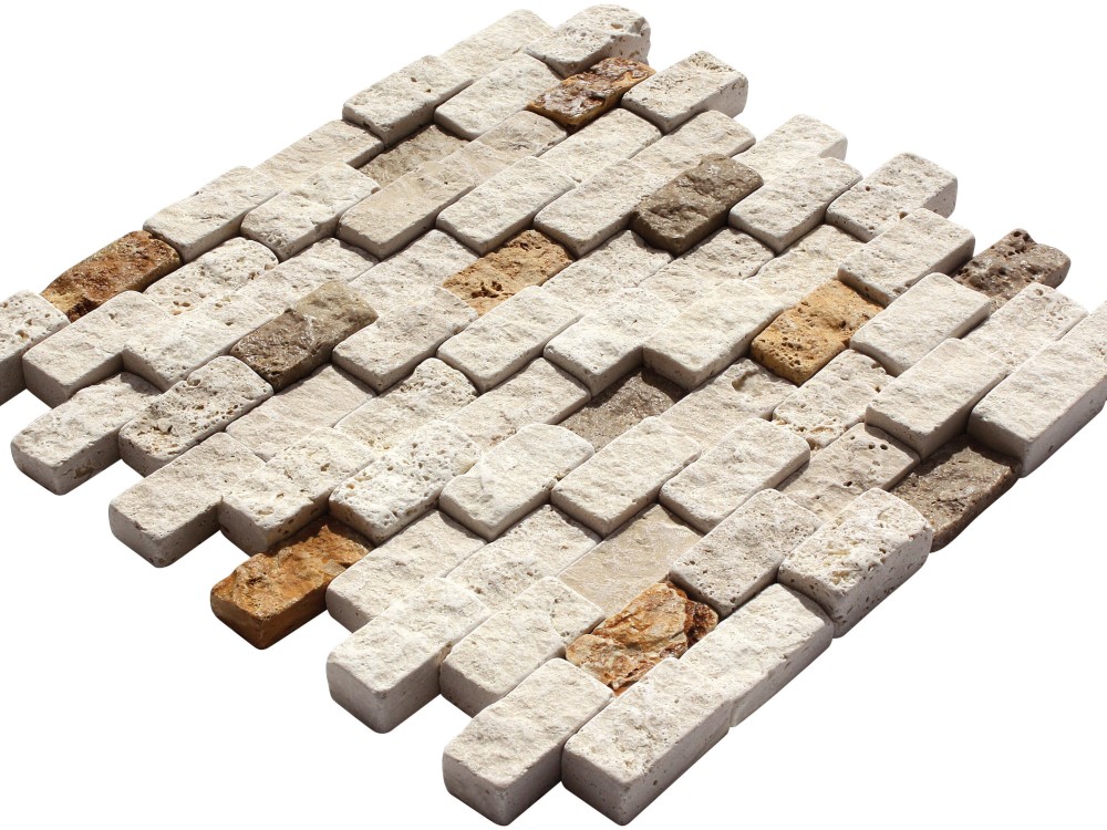 23x48 Traverten Miks 3D Split Face(Duvar Kaplama Taşı)