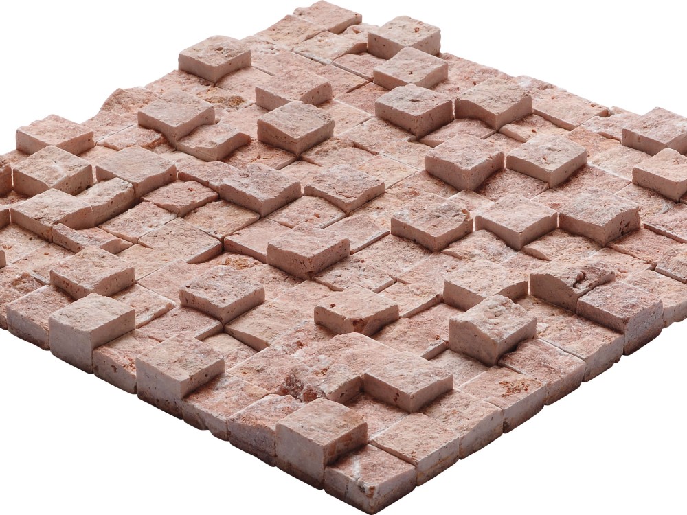23x23 Rosso 3D Split Face (Doğal Patlatma Taşı)