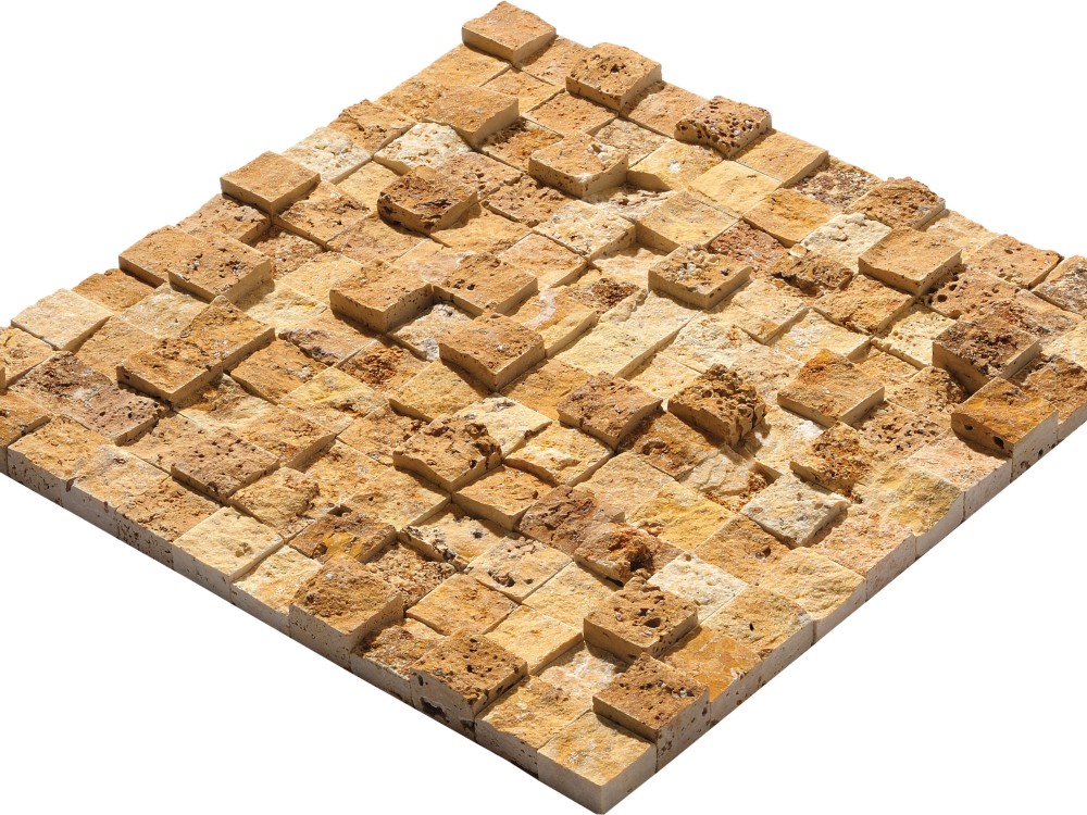 23x23 Golden 3D Split Face(Doğal Patlatma Taşı)